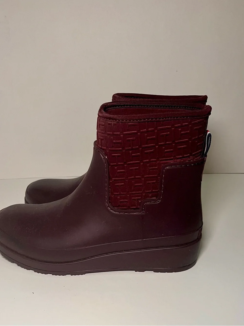 Tommy Hilfiger Burgundy Blayr Rain Boot